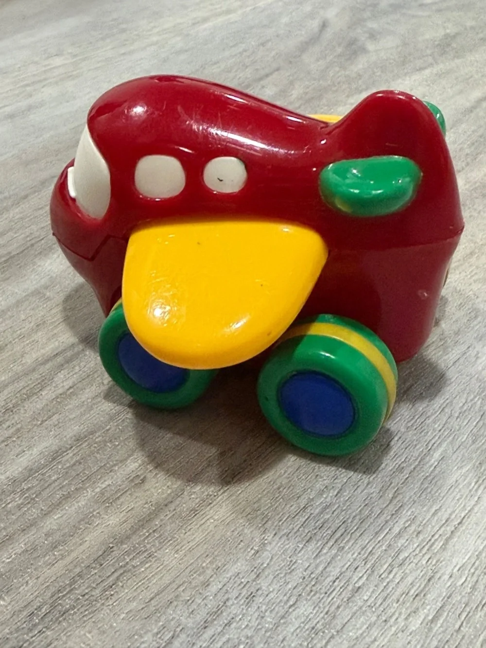 Schylling Push N Go Friction Airplane Red Yellow Toddler Toy